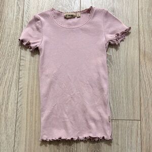 Wheat ruffle pink t-shirt a 4Yr